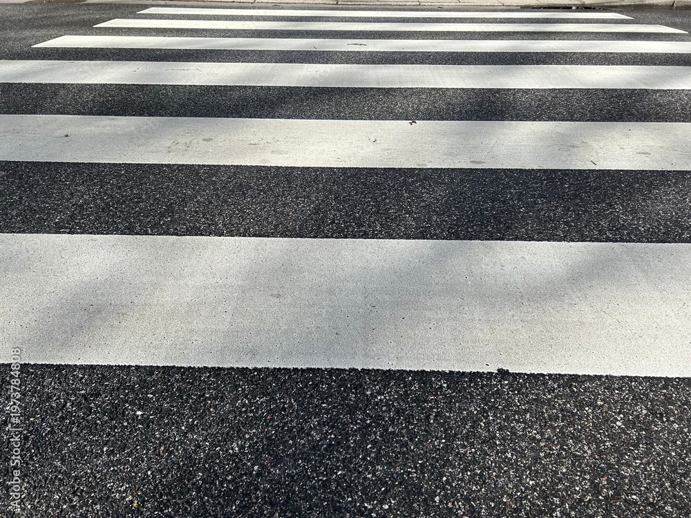 Fototapeta premium Zebra crossing freshly made