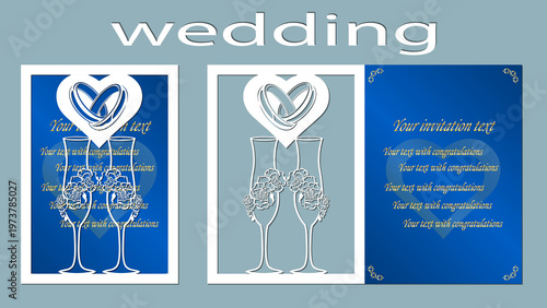 Bild auf Leinwand Inscription - wedding
