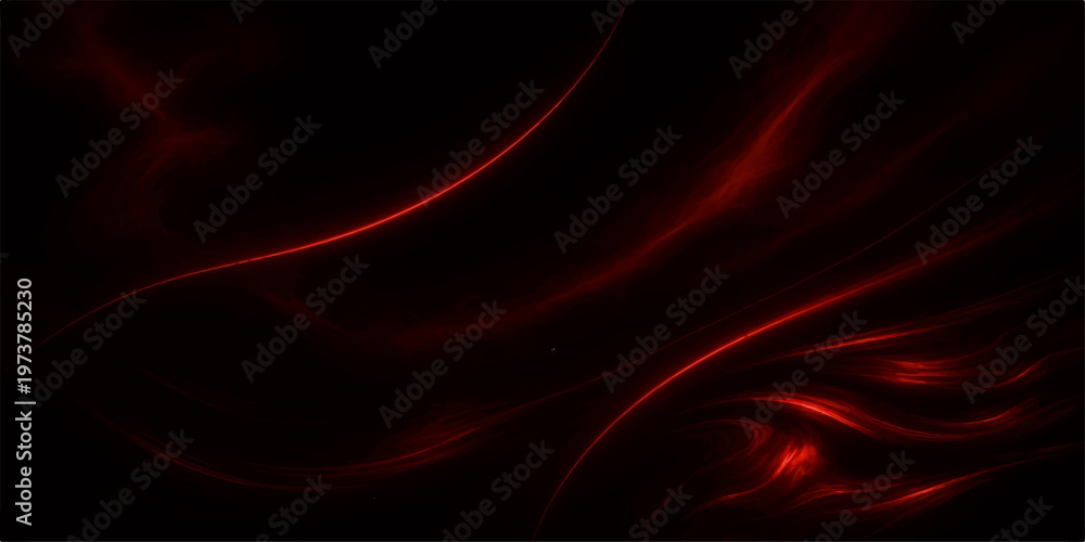 Obraz premium A flowing red abstract backdrop features smooth silk waves and soft satin textures with a motion pattern of energy and light