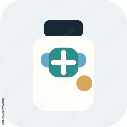 Vaccine Vial Medtech Vector Icon