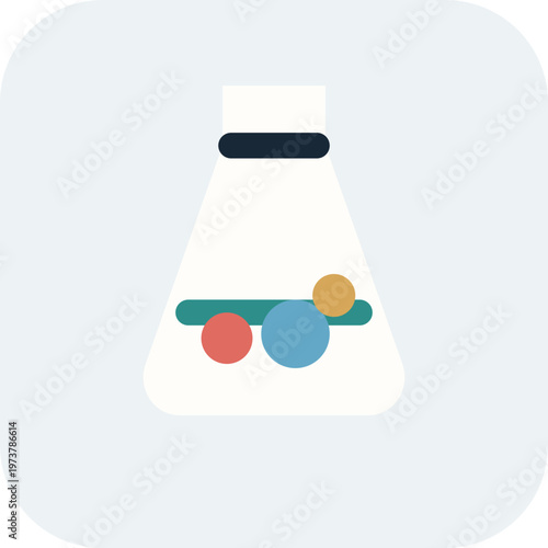 Lab Flask Medtech Vector Icon