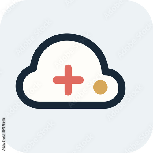 Medical Cloud Medtech Vector Icon