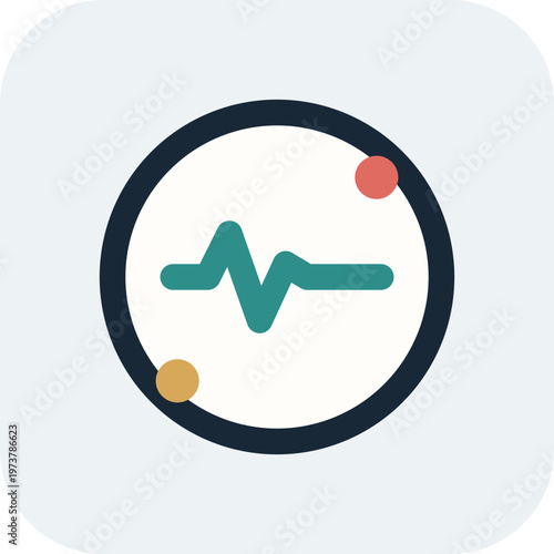ECG Ring Medtech Vector Icon
