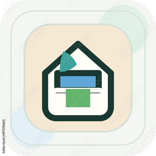 Eco Home Sustainability Vector Icon