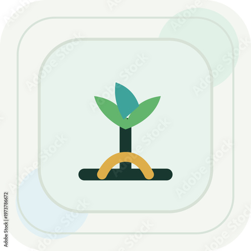 Seedling Sustainability Vector Icon
