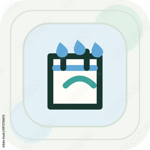 Rain Harvest Sustainability Vector Icon