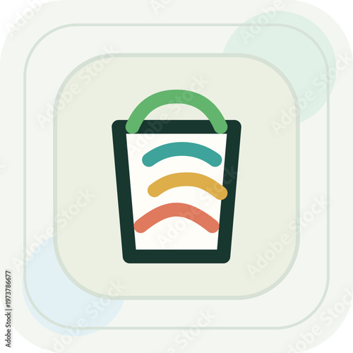 Compost Bin Sustainability Vector Icon