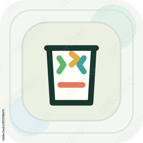 Trash Sort Sustainability Vector Icon