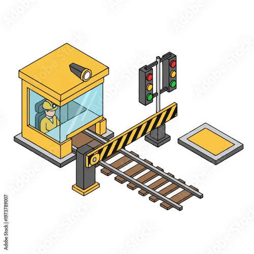 Railway Gate Control Booth Operator Station.