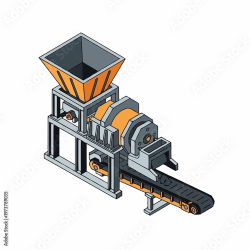 Industrial crusher machine equipment.