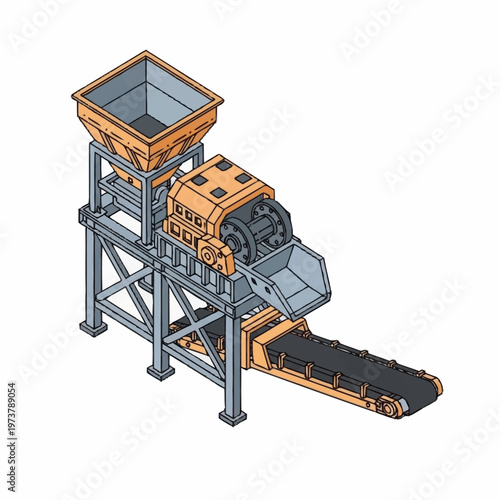 Industrial conveyor belt machine equipment.