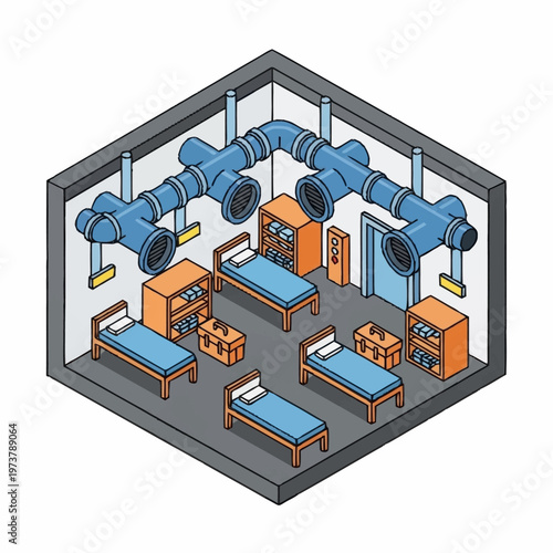 Hospital Isolation Ward Interior Design.