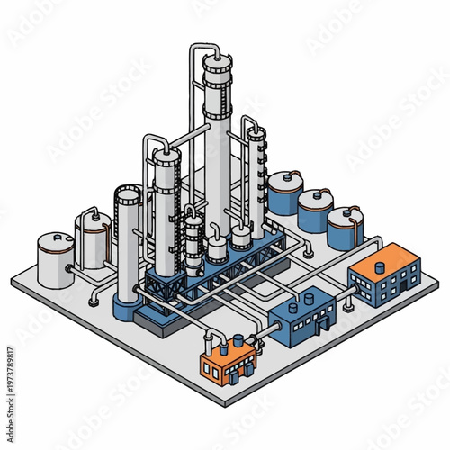 Industrial Factory Plant Machinery Equipment.