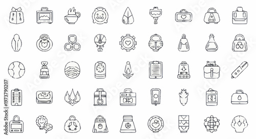 Collection of various business icons.