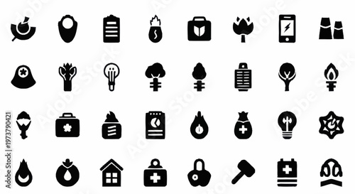 Black icons on white background.