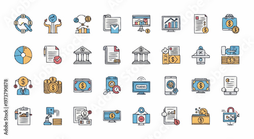 Business icons and symbols collection.