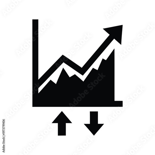 optimizing investment growth with upward trending graph and arrow indicators for better financial decisions