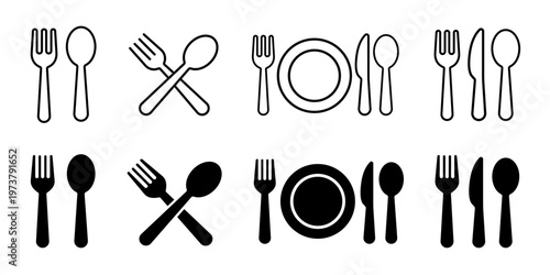 Foto Eatery icon set