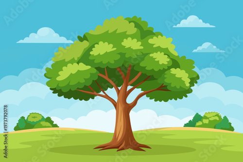 landscape with trees
