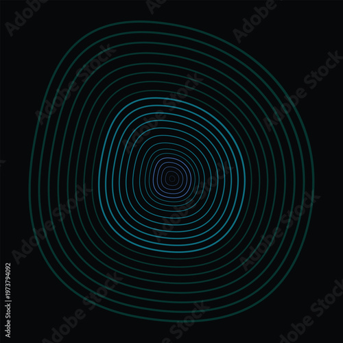 Abstract concentric circles with gradient color transition