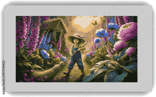 Care and support icon set. Vector graphic illustration.