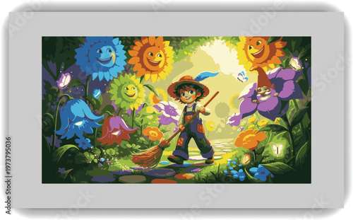 Care and support icon set. Vector graphic illustration.