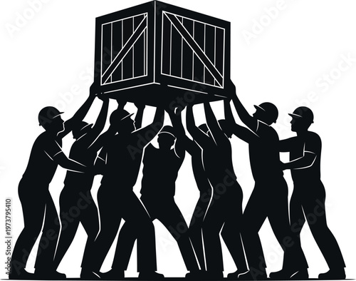 Workers unity collaborative strength in labor teamwork and solidarity concept