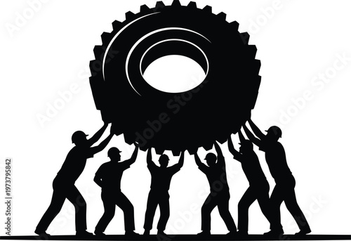 Workers unity a powerful symbol of collective effort and labor strength