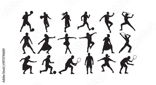 Intricate black and white line art illustrating various human poses and expressions with minimalistic artistic strokes