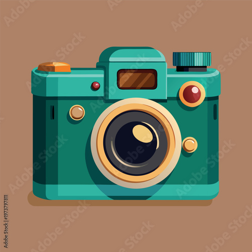  illustration of a vintage camera