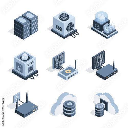 Collection of computer network devices.