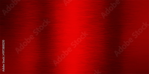 Vibrant red polished metal texture, with light reflection, showcases the sleekness and modern appeal of brushed stainless steel. 