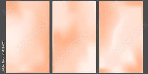 set of beige gradient background. Light beige texture gradation. Neutral color backdrop. Creamy brown elegant abstract bg. Soft pearl vector backdrop. Delicate pale wallpaper. For card, banner