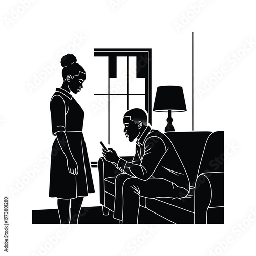 A golfer concentrating on a putt with a focused gaze and steady stance on the green