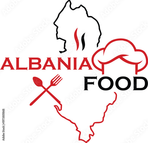 Vector Albania food logo design