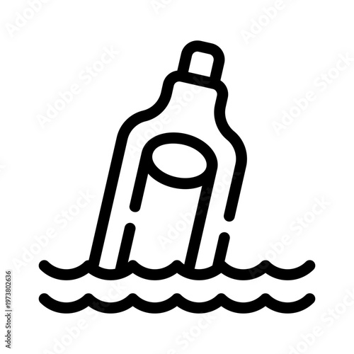 bottle line icon
