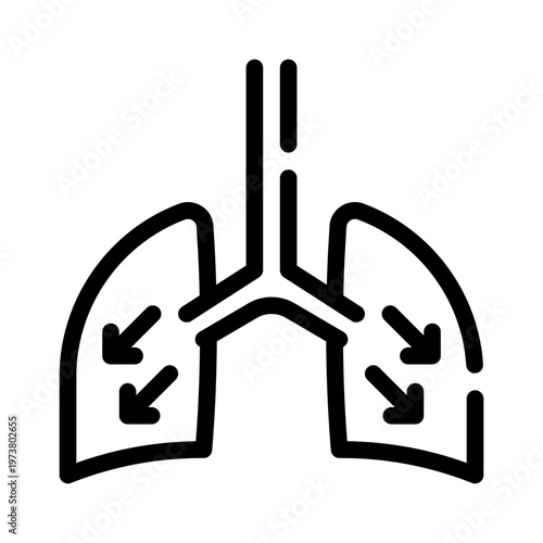 breathing line icon