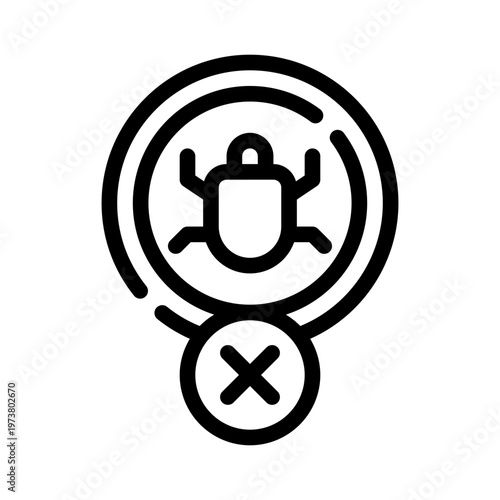 bug line icon