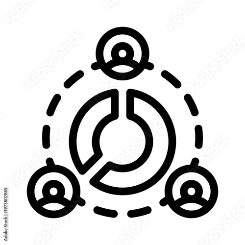 collaboration line icon