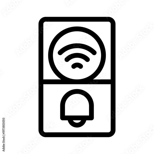 doorbell line icon