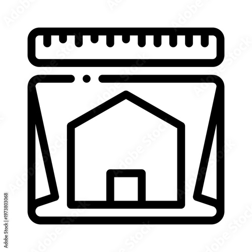 drafting ruler line icon