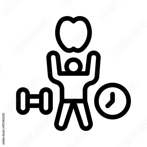 exercise line icon