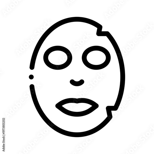 face mask line icon