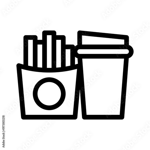 fastfood line icon