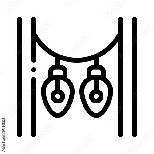 fairylights line icon