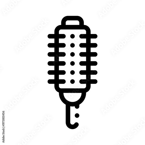 hairbrush line icon