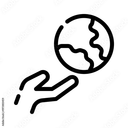 hand in hand line icon