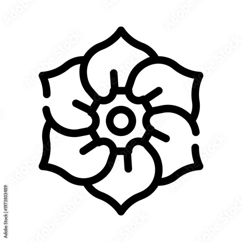 hibiscus line icon