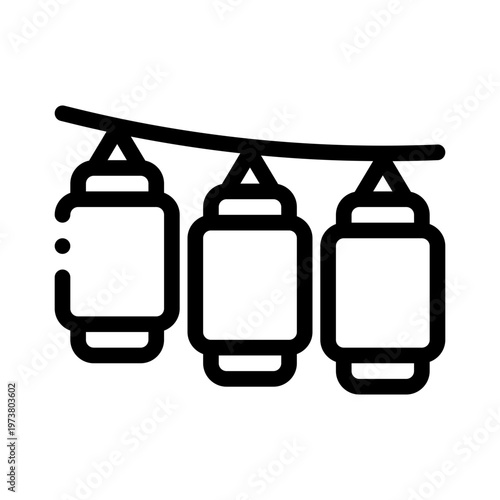 lantern line icon