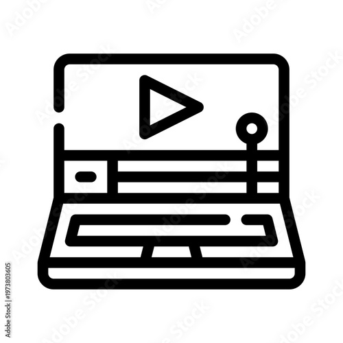 laptop line icon